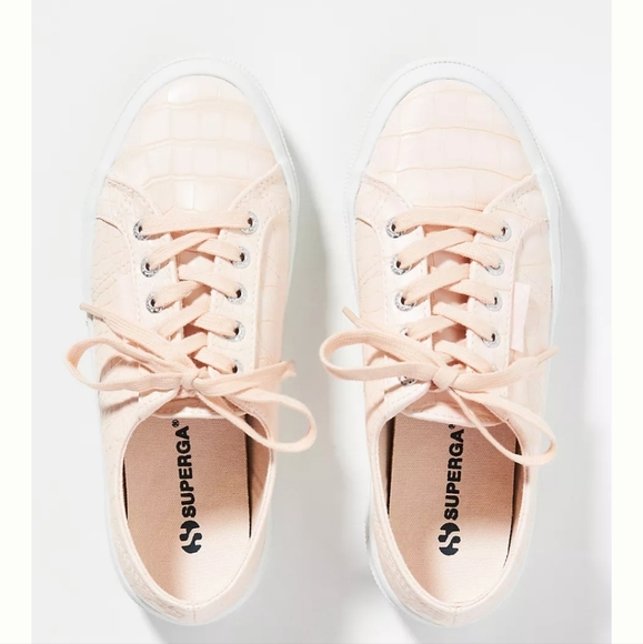 Superga 2750 Embossed faux Crocodile sneakers - light pink - Picture 2 of 14